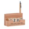 Wooden Calendar With Pen And Visiting Card Holder