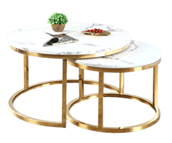 Round marble Tea table 2 in 1 Designer Concepts