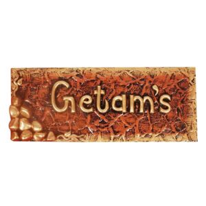 Getam's unique designer nameplate